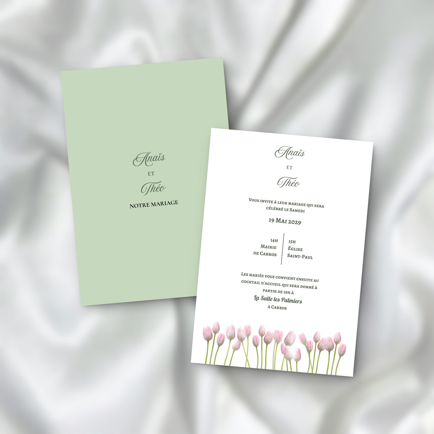 Faire-part de Mariage Élégance Florale SEDesigns