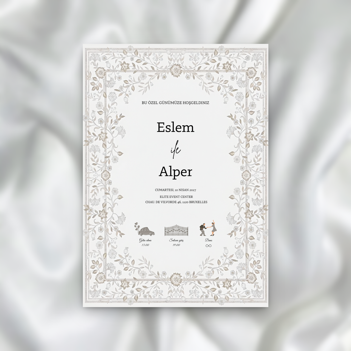 Faire-part - Florale Taupe SEDesigns
