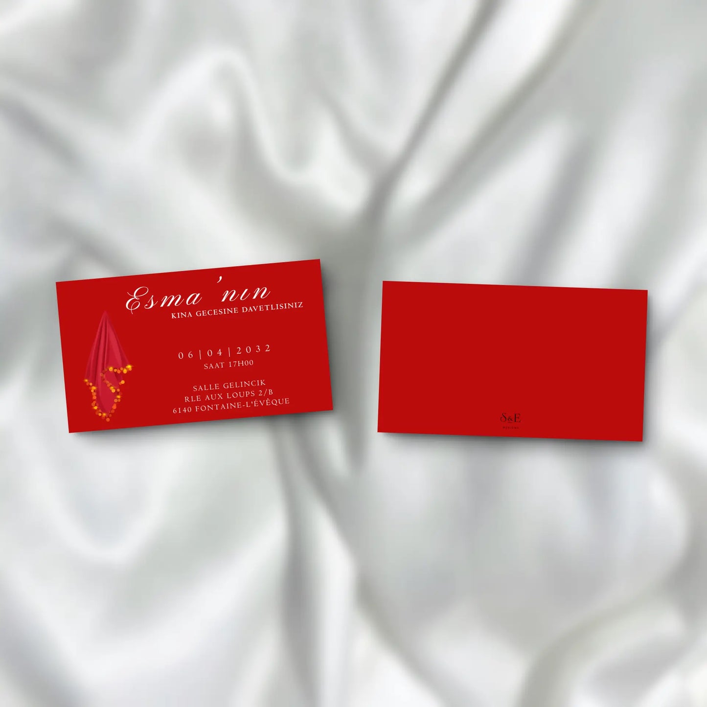 Kına Davetiyesi / Carte d'invitation Soirée Henné SEDesigns