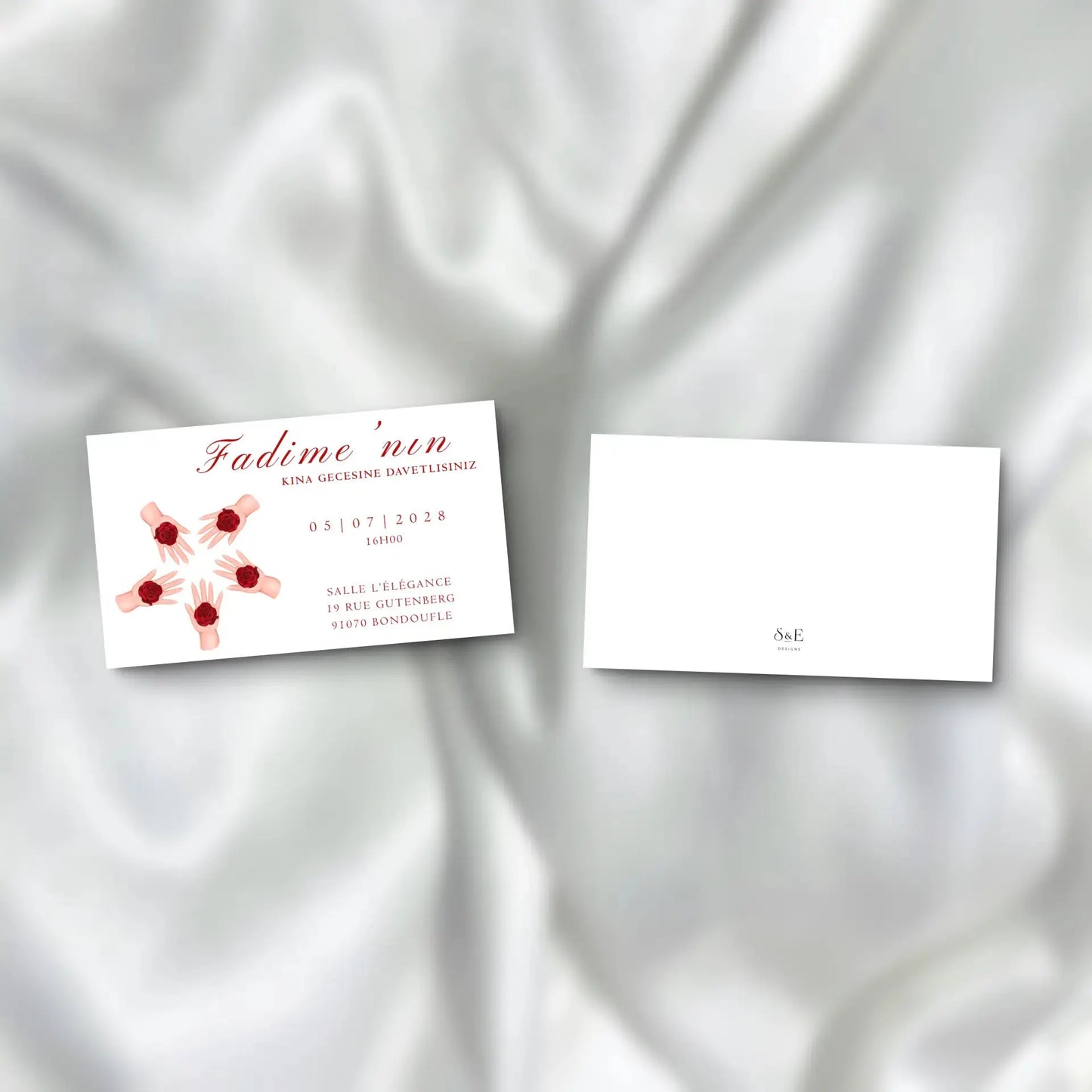Kına Davetiyesi / Carte d'invitation Soirée Henné SEDesigns