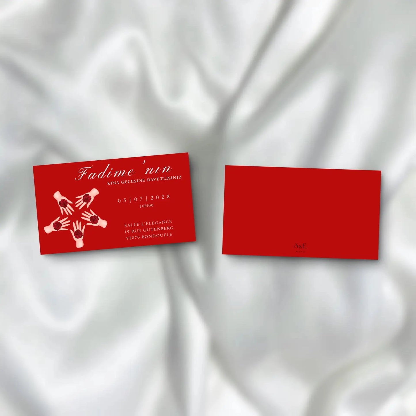 Kına Davetiyesi / Carte d'invitation Soirée Henné SEDesigns