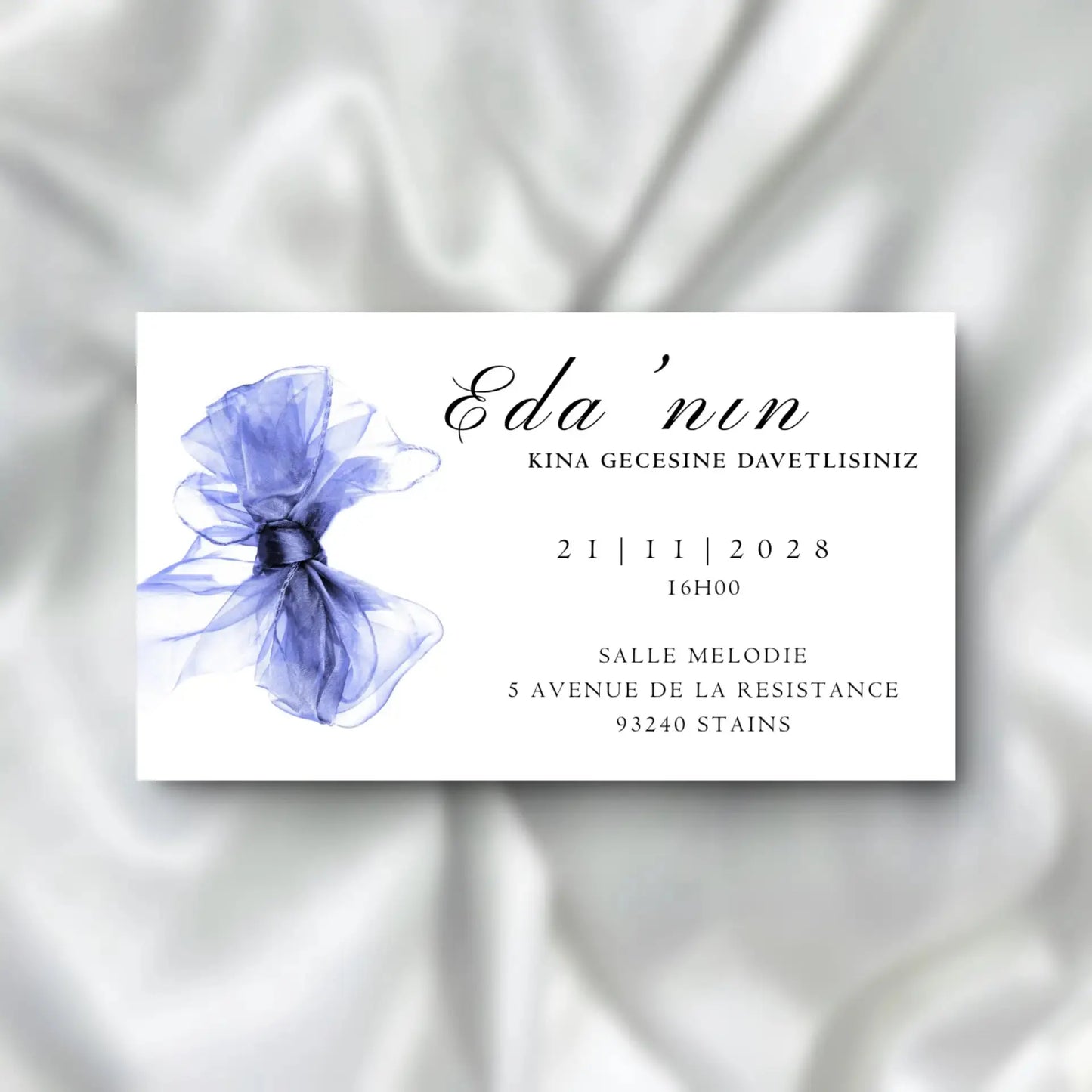 Kına Davetiyesi / Carte d'invitation Soirée Henné SEDesigns