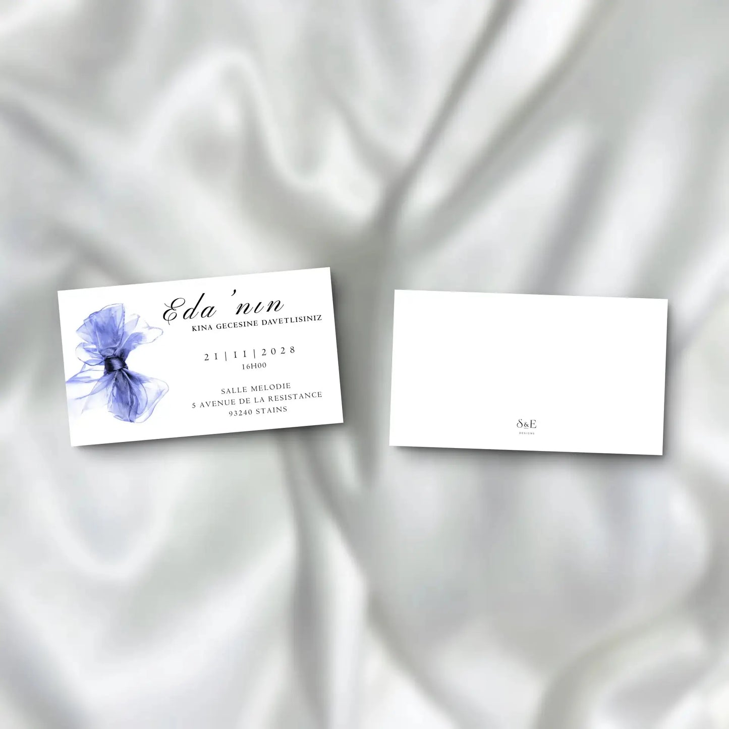 Kına Davetiyesi / Carte d'invitation Soirée Henné SEDesigns