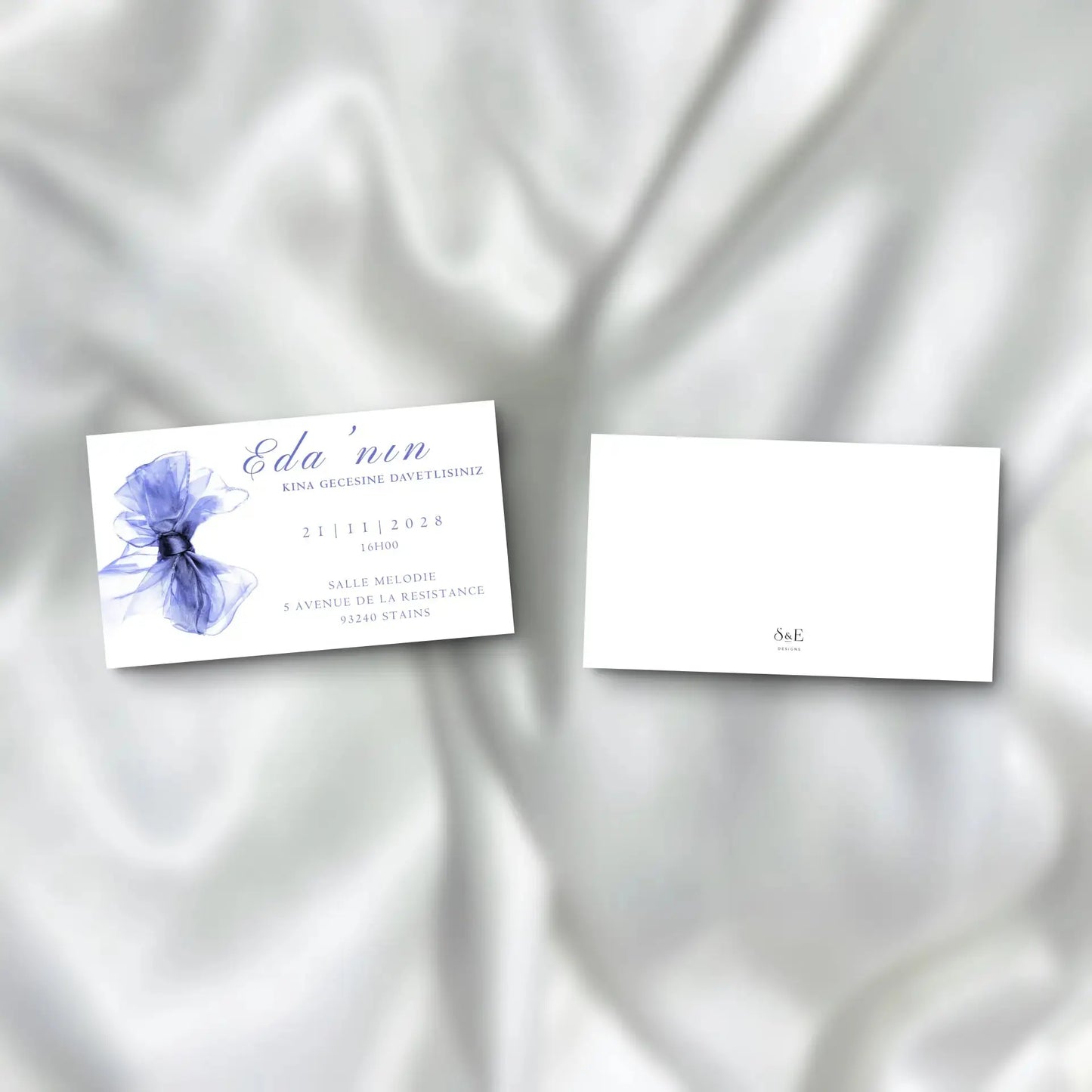 Kına Davetiyesi / Carte d'invitation Soirée Henné SEDesigns