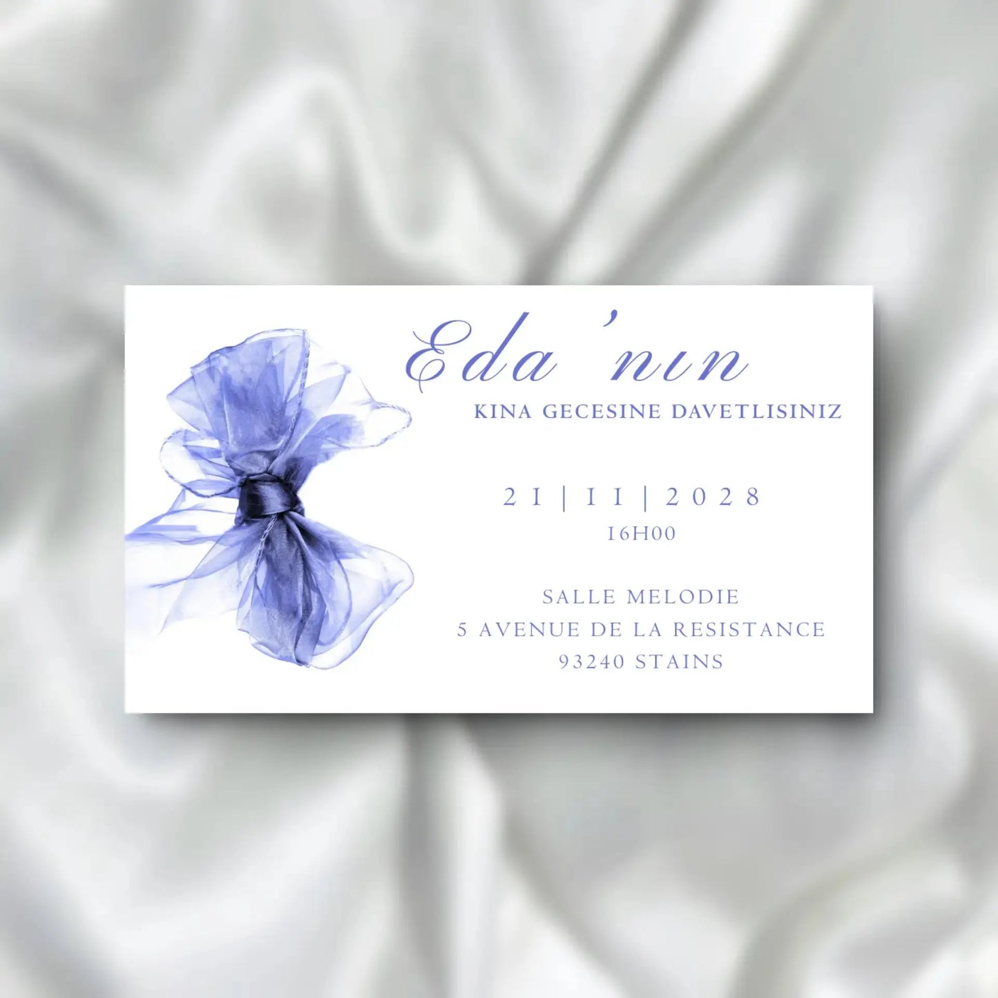 Kına Davetiyesi / Carte d'invitation Soirée Henné SEDesigns
