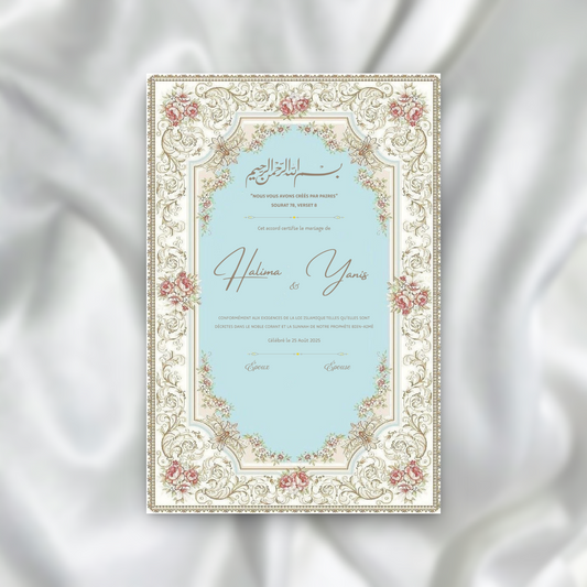Certificat de Mariage Religieux - Royal SEDesigns