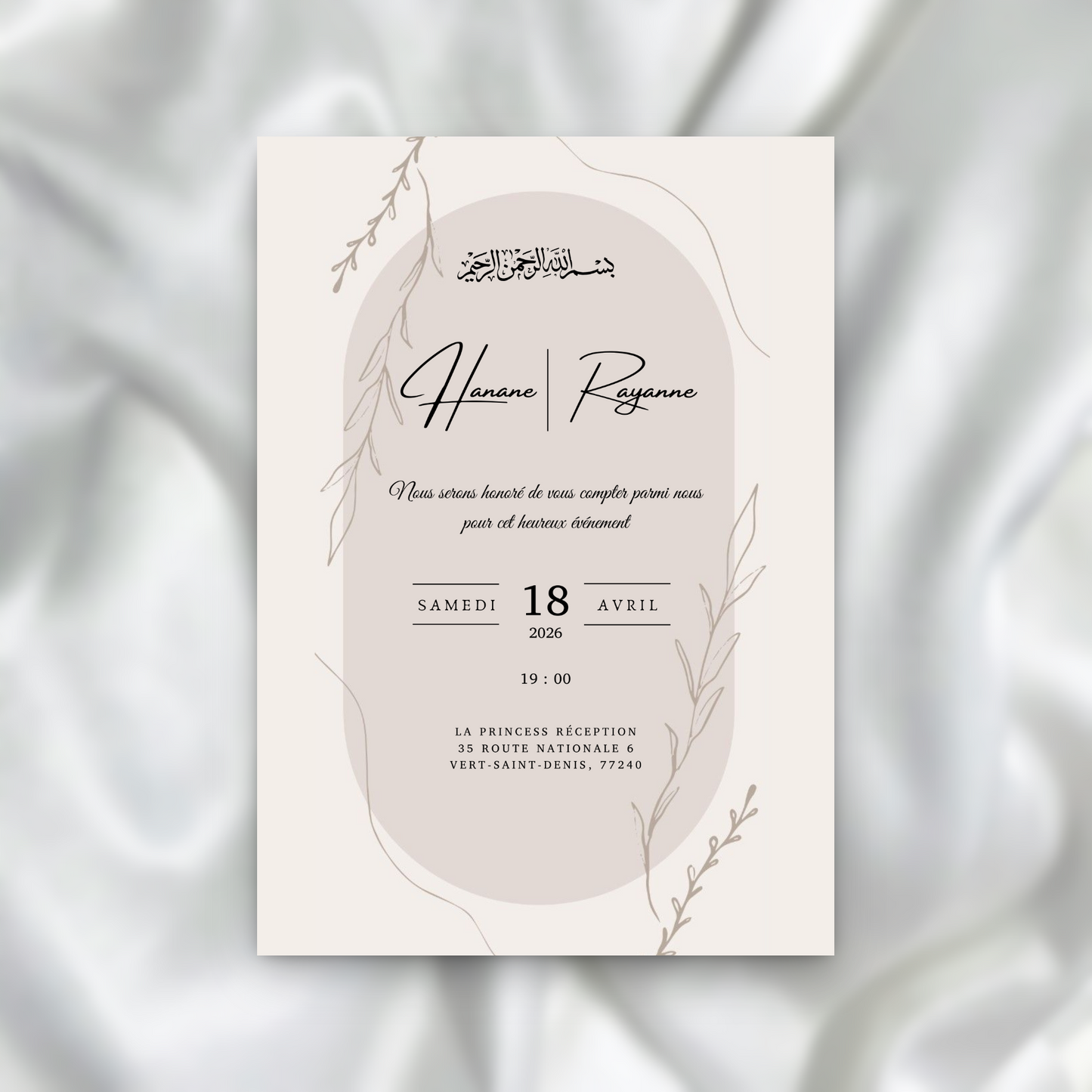Faire-part de Mariage - Taupe SEDesigns