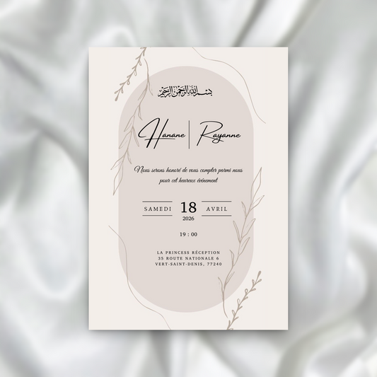 Faire-part de Mariage - Taupe SEDesigns