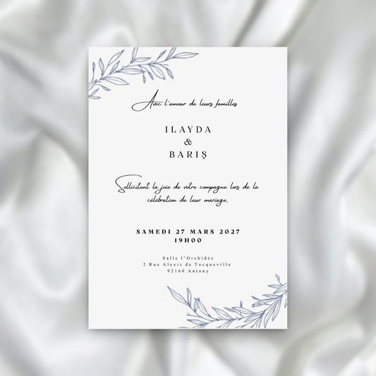 Faire-part de Mariage - Éclat d'Azur SEDesigns