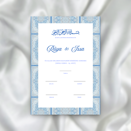 Certificat de Mariage Religieux - Mavi SEDesigns