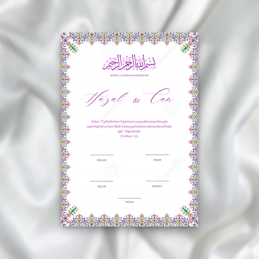 Certificat de Mariage Religieux - Mor SEDesigns