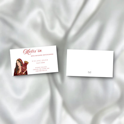 Kına Davetiyesi / Carte d'invitation Soirée Henné SEDesigns
