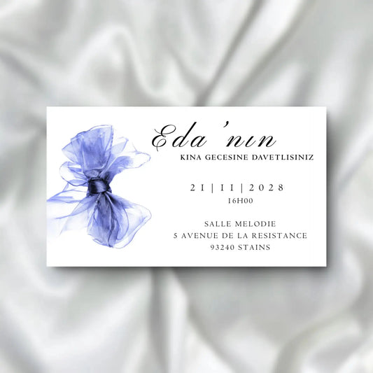 Kına Davetiyesi / Carte d'invitation Soirée Henné SEDesigns