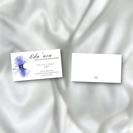 Kına Davetiyesi / Carte d'invitation Soirée Henné SEDesigns