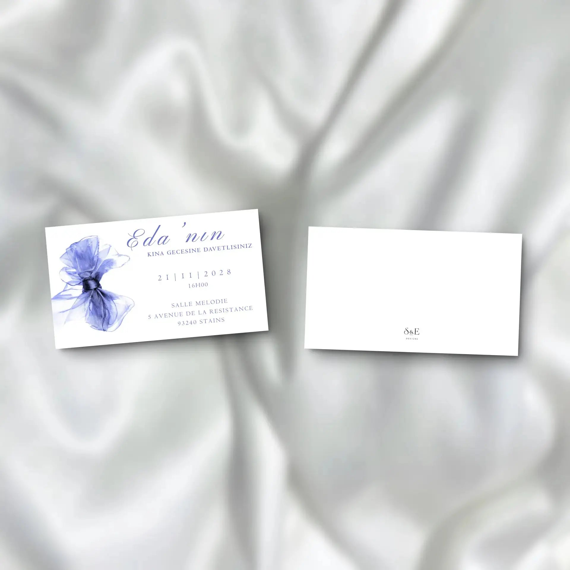 Kına Davetiyesi / Carte d'invitation Soirée Henné SEDesigns