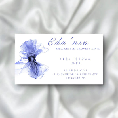 Kına Davetiyesi / Carte d'invitation Soirée Henné SEDesigns