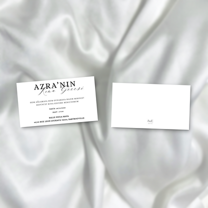 Kına Davetiyesi / Carte d'invitation Soirée Henné SEDesigns